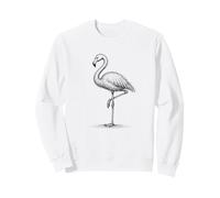 Flamingo Bosquejo Abstracto Pájaro Arte Garabatos ArtMinimalista Sudadera
