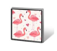 Flamingo Brooch Pins for Women Men Square Collar Lapel Pins Coat Jacket Accessories