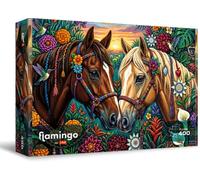 Flamingo by Trefl, Floral Gallop - Rompecabezas de 400 piezas - Rompecabezas de bricolaje, diseños de moda, expresión colorida, embalaje "estilo concha", para adultos y niños a partir de 10 años