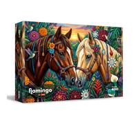 Flamingo by Trefl, Floral Gallop - Rompecabezas de 400 Piezas | Rompecabezas para montar uno mismo, motivos de moda, diseño colorido, para adultos y niños a partir de 10 años