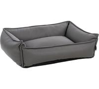 Flamingo Cama para Perros Odet - Rectangular Gris Oscuro (65x50x20 cm) - En Cuero, Lavable y Cómoda - Ideal para Beagle, Bulldog Francés, Schnauzer Miniatura y Cocker Spaniel.
