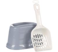 Flamingo Cat Litter Scoop with Stand Hodor Grey - 21.5 x 12 x 28 cm