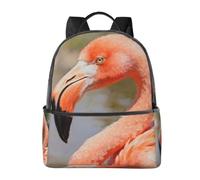 Flamingo Close-up Mochila ligera de viaje con funda para portátil