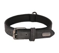 Flamingo Collar Delu Negro Perros Cuero Artificial Con Neopreno Suave Y Stylish