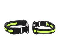 Flamingo Collar Flitzy Negro/Amarillo para Perros, Reflectante, LED, Ajustable