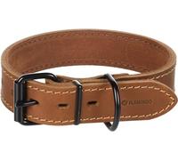 Flamingo Collar Montana Cuero Ancho COÑAC M/L 39,5-49,5CM 35MM