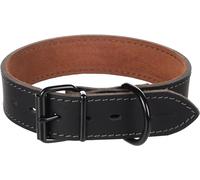 Flamingo Collar Montana Cuero Ancho Negro L 45-55CM 40MM