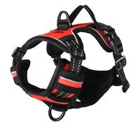 Flamingo Comedero Balou Rojo Para Perros, Ajustable Sin Escalas, Reflectante