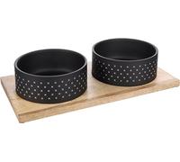 Flamingo COMEDERO Duo Dinner Nervo Negro DIÁMETRO 17CM 2x1170ML
