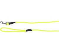 Flamingo Correa de adiestramiento y de rastreo para Perros Caspar Amarillo Fluo - 1000cm 6mm - Impermeable y fácil de Limpiar - Tiene asa