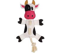 Flamingo - Cow Toy with Rope 38 cm for Dogs