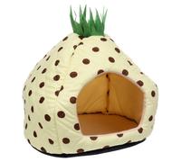 Flamingo Cueva para Gato Olga Iglú Amarillo 38x38x40CM - Acogedor Cama