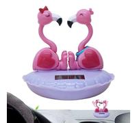 Flamingo De Danza Solar - Decoración De De Tablero De Instrumentos, Juguete De Consola De Coche | Regalo De San Valentín para Pantalla De Oficina, Ornamento De Cabeza Tembladora, Diseño