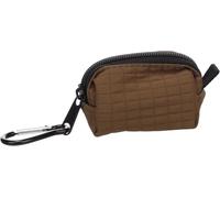 Flamingo dispensador Bolsas Caca Perro - Vika Marrón - poliéster - con Cremallera y mosquetón - práctico y Compacto - Incluye 1 Rollo con 20 Bolsas (220 x 320 mm)