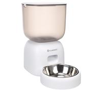Flamingo Dispensador de Comida Blido para Perros - 3L, Blanco, 4 Diario, Timer