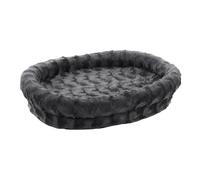 Flamingo Oval Basket with Zip Grey 54 x 41 x 14 cm