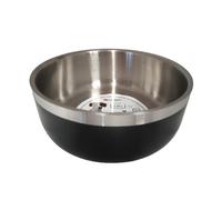 Flamingo ECUELLE para LA ALIMENTO Y EL Agua Lora Acero Inoxidable Negro Redondo 1150ML 17CM