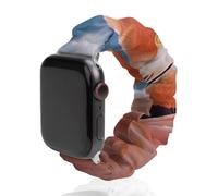 Flamingo - Elegante correa elástica de repuesto para reloj Apple Watch, 42mm/44mm, Acero inoxidable, No es una piedra preciosa