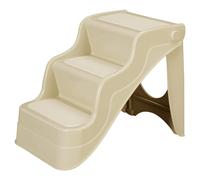 Flamingo Escaleras de Perro Fola Beige, Plegable, 3 Niveles,Hasta 50KG ,