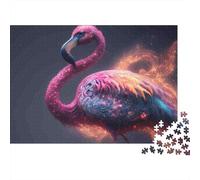 Flamingo Fantasy Art Colourful Pink Bird 1000 Pieces Jigsaw Puzzles for Adults Fun Activity for Rainy Days 70x50cm/1000pcs