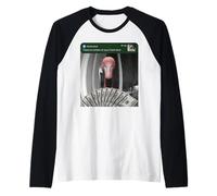 Flamingo Hay Movimiento en tu Puerta Principal Tonto Camiseta Manga Raglan