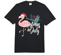Flamingo in Santa Hat Christmas in July Comfort Colors Adult Heavyweight T-Shirt