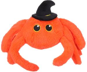 Flamingo Juguete para perro de Halloween con forma de araña, color naranja