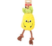 Flamingo Juguete para Perro, diseño de piña Amarilla con Cuerda, 12,5 x 7,5 x 33 cm, con chillón