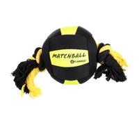 Flamingo Juguete para Perro Matchball Aqua Con Cuerda Negro Amarillo de Agua