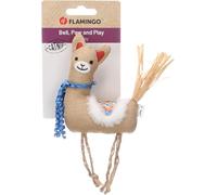 Flamingo Juguetes para Gatos - Alpaca Robla Multicolor - Textil con sonajero, Cintas y Catnip - Juguete sensorial y Alegre