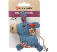 Flamingo Juguetes para Gatos - Burro Robla Multicolor - Textil Suave con Cascabel y Catnip - Juguete Divertido para Gatos Curiosos