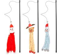 Flamingo Juguetes para Gatos - caña de Juego para Gatos Babbo Navidad muñeco de Nieve/Reno/Papá Noel Multicolor - Ninguna selección de Color Posible