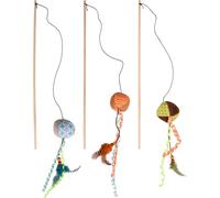 Flamingo Juguetes para Gatos - caña de Juego para Gatos Kirk con pájaro 40cm Multicolor - Ninguna selección de Color Posible