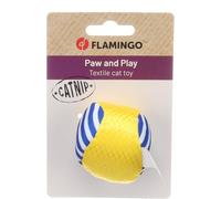 Flamingo Juguetes para Gatos - Pelota Strellow Amarilla - Textil con Catnip - Juguete Divertido para Juegos rápidos
