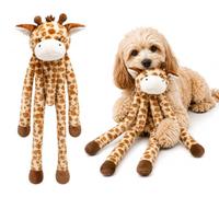 Flamingo Juguetes para Perros - Jirafa Garry marrón L - Peluche Suave con Squeaker - Juguete XXL para Perros - 30x20x96cm