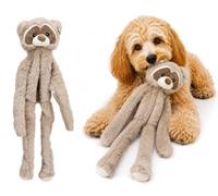 Flamingo Juguetes para Perros - Mapache Wallo Topo S - Peluche con Squeaker - Juguete sin Relleno - 20x10x55cm