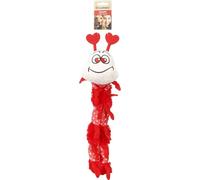 Flamingo Juguetes para Perros - Oruga Lieve roja - Peluche con Squeaker - Juguete XXL para Perros - 12x45x16,5cm