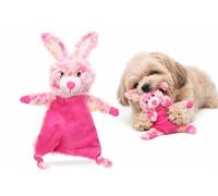 Flamingo Juguetes para Perros Roza Conejo Rosa - 19 x 7 x 26 cm - Peluche Suave - con Squeaker y Sonido crujiente - Juguete Interactivo para Perros - diseño Original