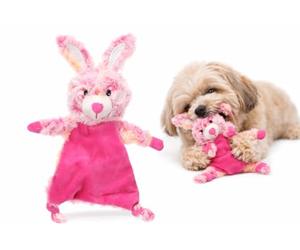 Flamingo Juguetes para Perros Roza Conejo Rosa - 19 x 7 x 26 cm - Peluche Suave - con Squeaker y Sonido crujiente - Juguete Interactivo para Perros - diseño Original