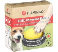 Flamingo Karao Communication Button for Dogs - Diameter 9 cm - Multiple Versions - Use Multiple Buttons to Record Different Instructions - No Color Choice Possible