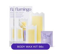 Flamingo Kit de cera corporal para mujer, 56 tiras de cera