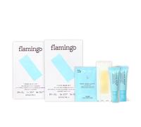 Flamingo Kit de cera facial para mujer, 40 tiras de cera facial, 2 sueros calmantes y 12 toallitas para mujer