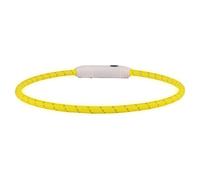 Flamingo LED Collar Visio Light Nailon Amarillo 33-63, 5 CM Reflexivo para Perro