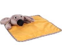 Flamingo Livo Puppy Toy Cuddly Blanket Okra 29 x 29 x 7 cm - Finish with Edge - Squeaky and Cracked Sound