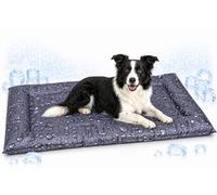 Flamingo Manta refrescante para Perros - Ideal como Alternativa Piscina Perros - Cama refrescante Drop Gris L - 91x76x6 cm - Gel - Plegable