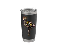 Flamingo Mexicano Calavera Viva México Chica Fiesta Vaso térmico de acero inoxidable de doble pared