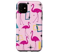 Flamingo Midcentury Mid Century Retro Geometric Modern Carcasa para iPhone 11