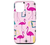 Flamingo Midcentury Mid Century Retro Geometric Modern Carcasa para iPhone 12/12 Pro