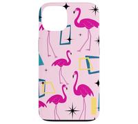 Flamingo Midcentury Mid Century Retro Geometric Modern Carcasa para iPhone 13