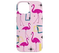 Flamingo Midcentury Mid Century Retro Geometric Modern Carcasa para iPhone 14
